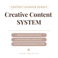 Creative Content System Bundle — Google Sheets Content System + Caption Swipe File + Content Ideas Guide